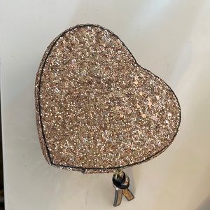 Rose gold sparkly jewelry box